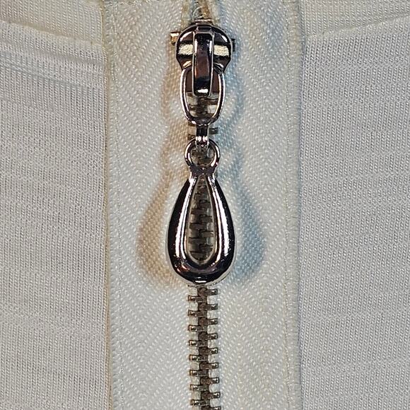 Soft Surroundings Cream 3/4 Sleeve Tunic with Back Zipper Size PXL - Picture 5 of 8